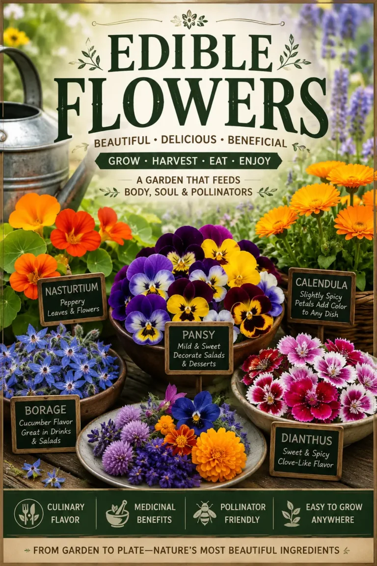 Edible Flowers: Nasturtiums, Calendula, Pansies, Borage & More
