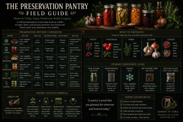 The Preservation Pantry Field Guide: Freeze, Can, Dry, Ferment, Pickle, Store & More
